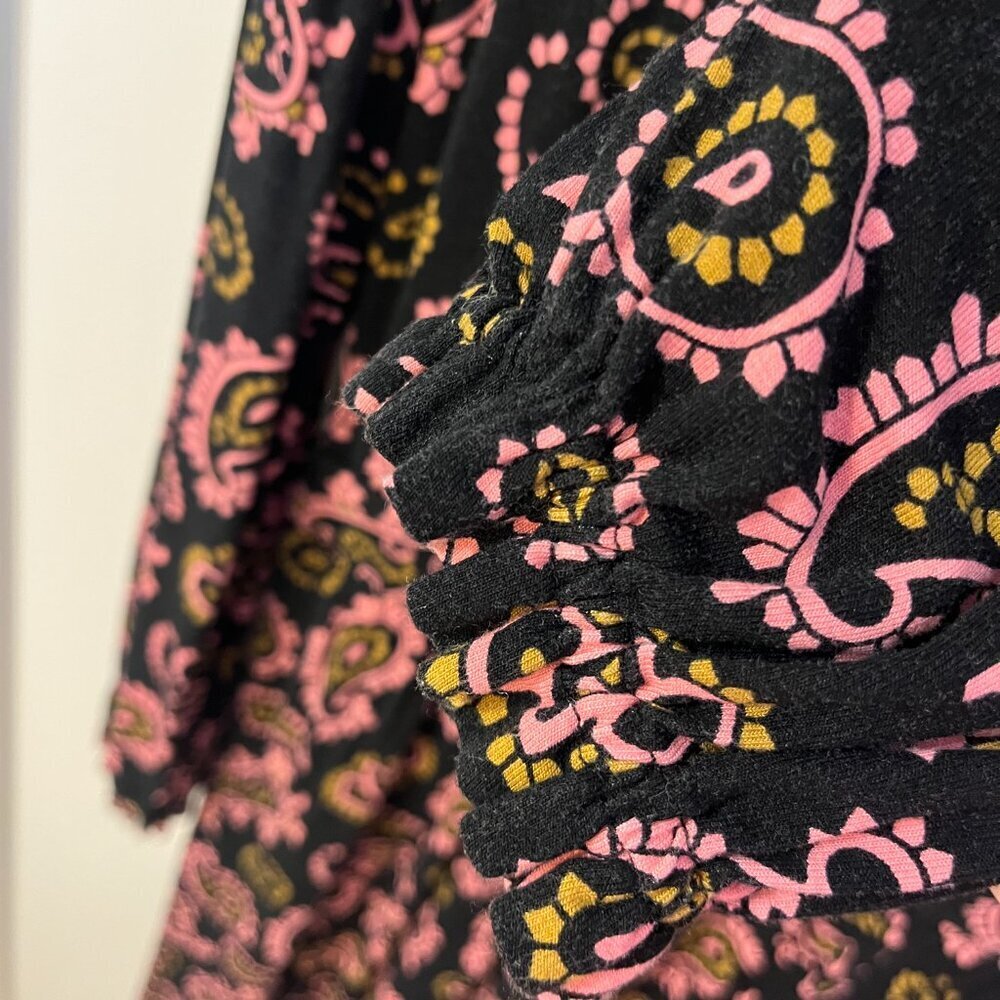 BODEN Evelyn Jersey Midi Dress Azalea Paisley Pink Black 12 - Picture 6 of 8
